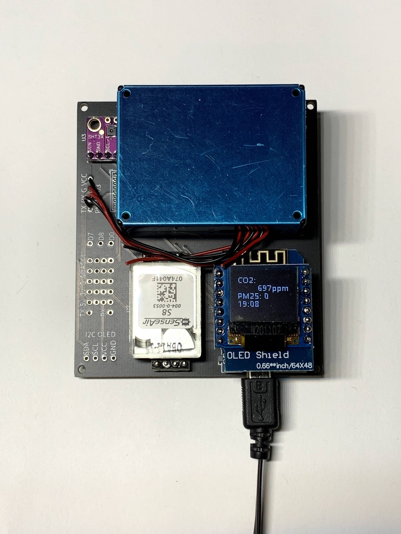 Powered on and displaying data
