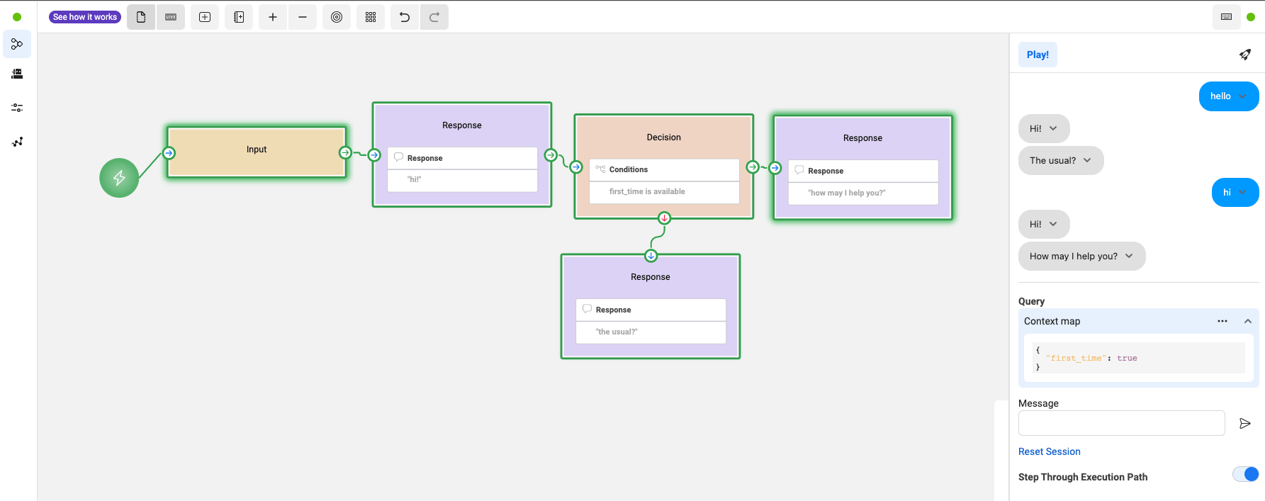 Wit.ai Branching Conversation Tool
