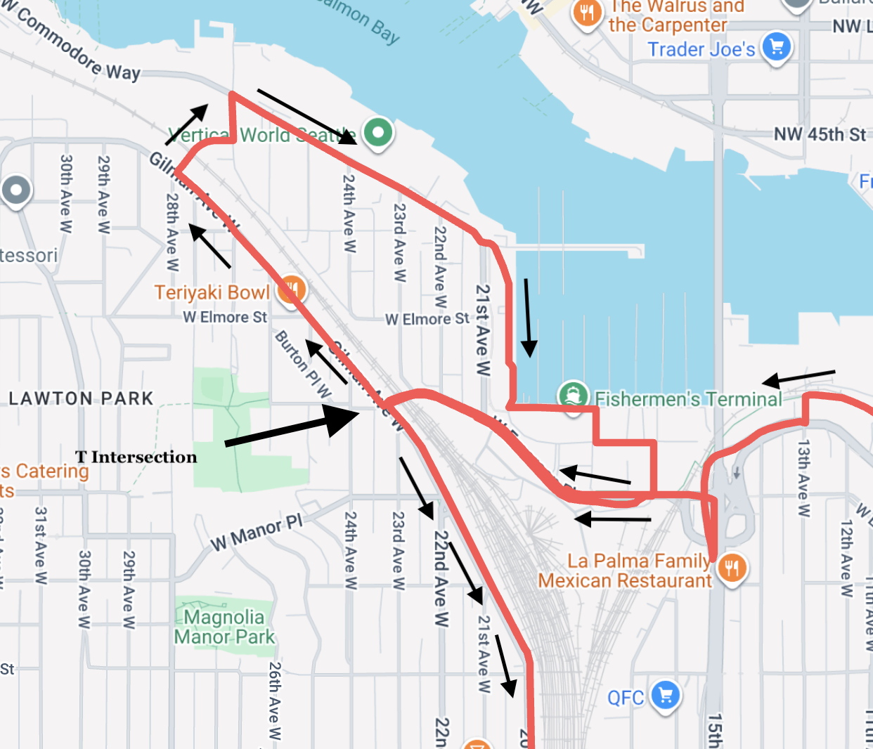 Course Map: Interbay Loop